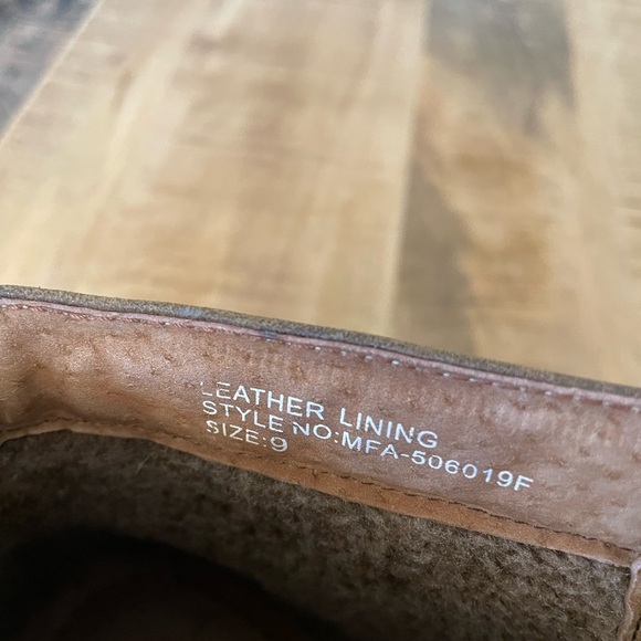 Ferro Aldo Mens Ankle High Cap Toe Fleece Lined Military Combat Boots, Brown Sz9 - Picture 5 of 7